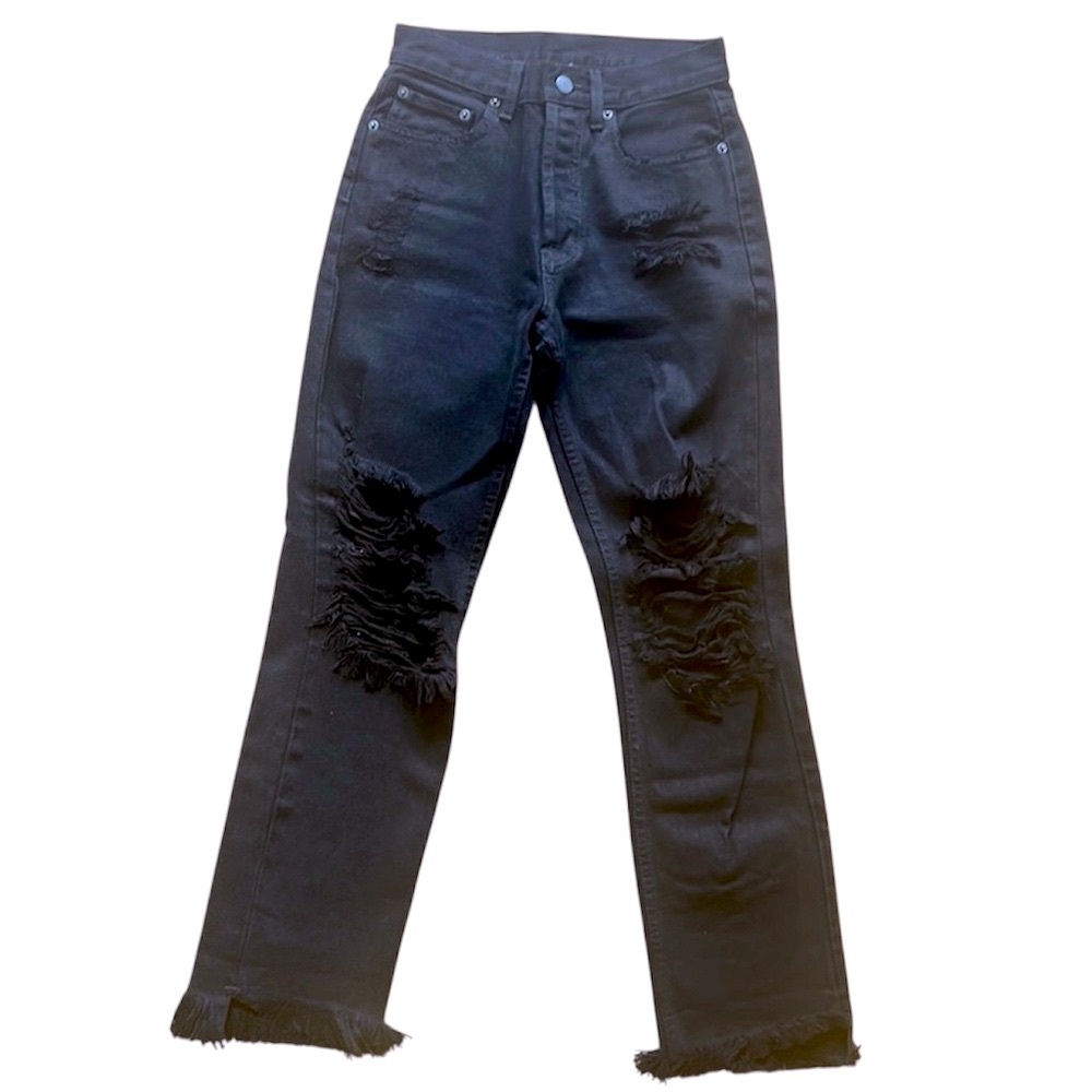 NWOT LF CARMAR Black Distressed Jeans Size 25